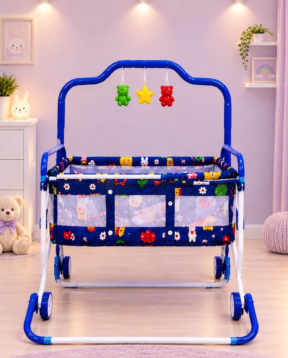 Baby Cradle Jhula Blue