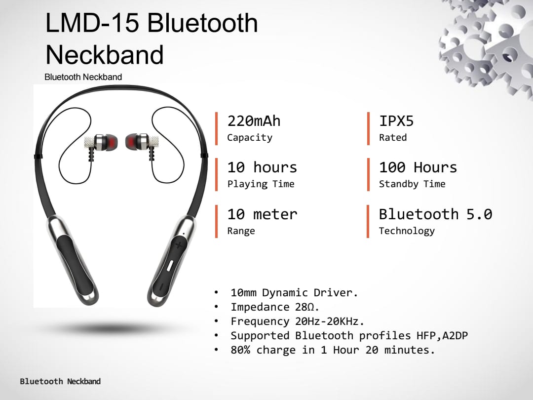 LMD- 15 Bluethooth Nackband